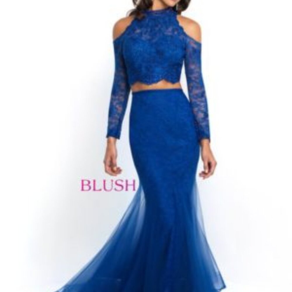 BLUSH PROM 11586  NAVY  size 12